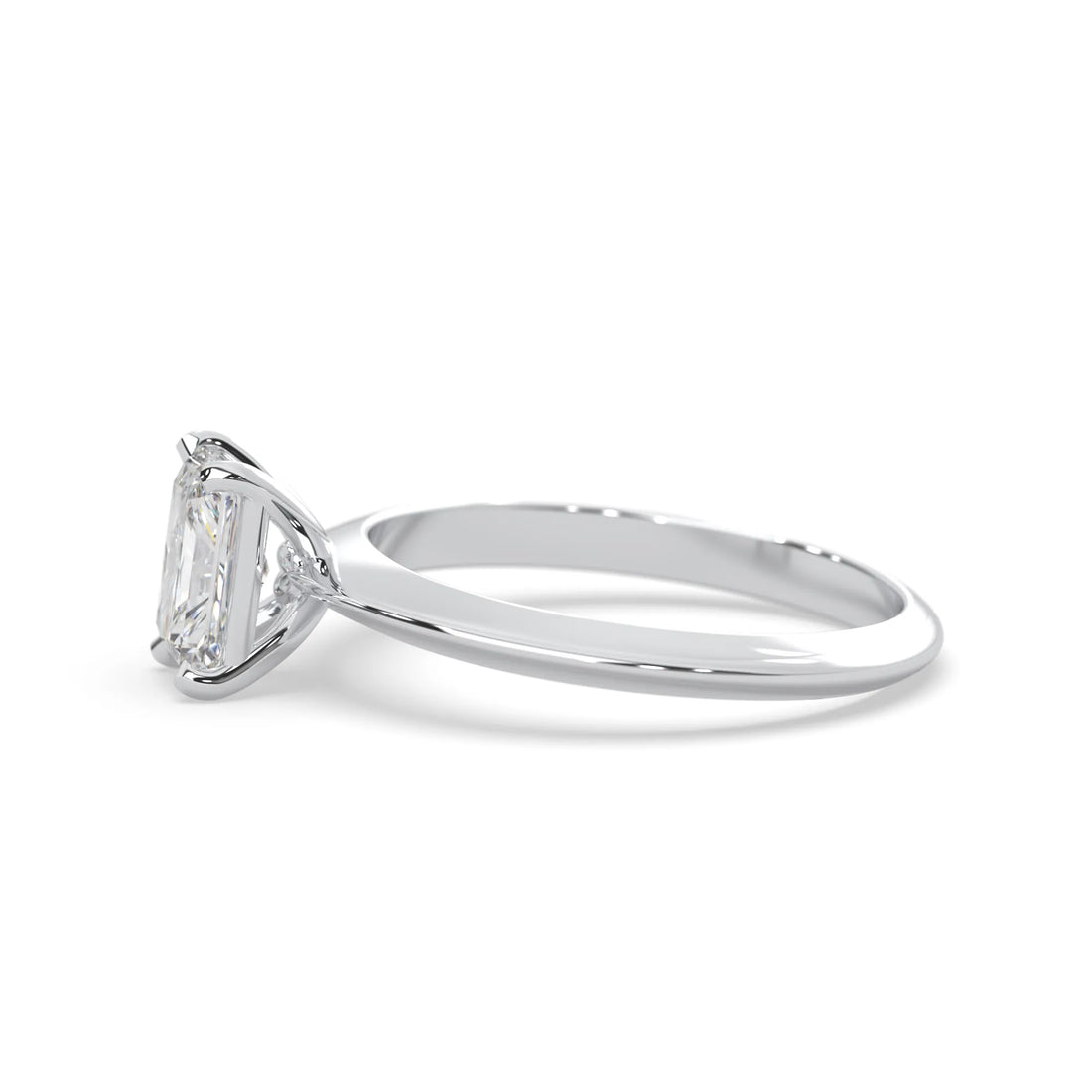 OctaPearl Radiant Cut Solitaire Engagement Ring