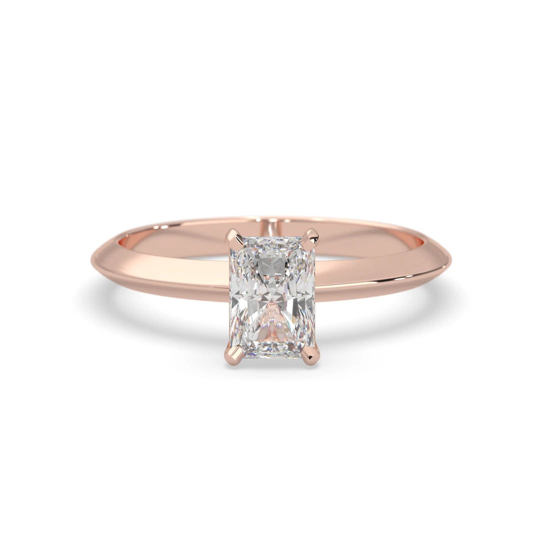 OctaPearl Radiant Cut Solitaire Engagement Ring