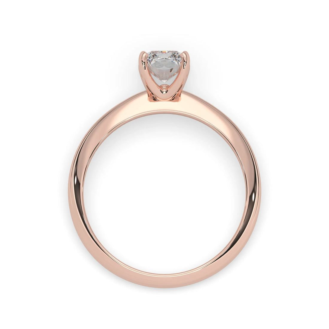 OctaPearl Radiant Cut Solitaire Engagement Ring