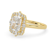 OctaPearl 2.5 ct Radiant Cut Halo Lab Grown Diamond Engagement Ring - alternate view