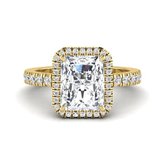 OctaPearl 3.5 ct Radiant Halo Lab Grown Diamond Engagement Ring