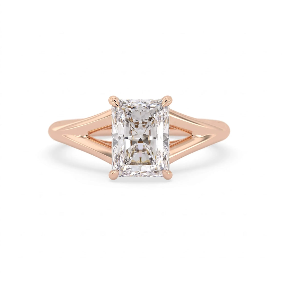 OctaPearl 1.5 ct Radiant Cut Hidden Halo Lab Grown Diamond Engagement Ring