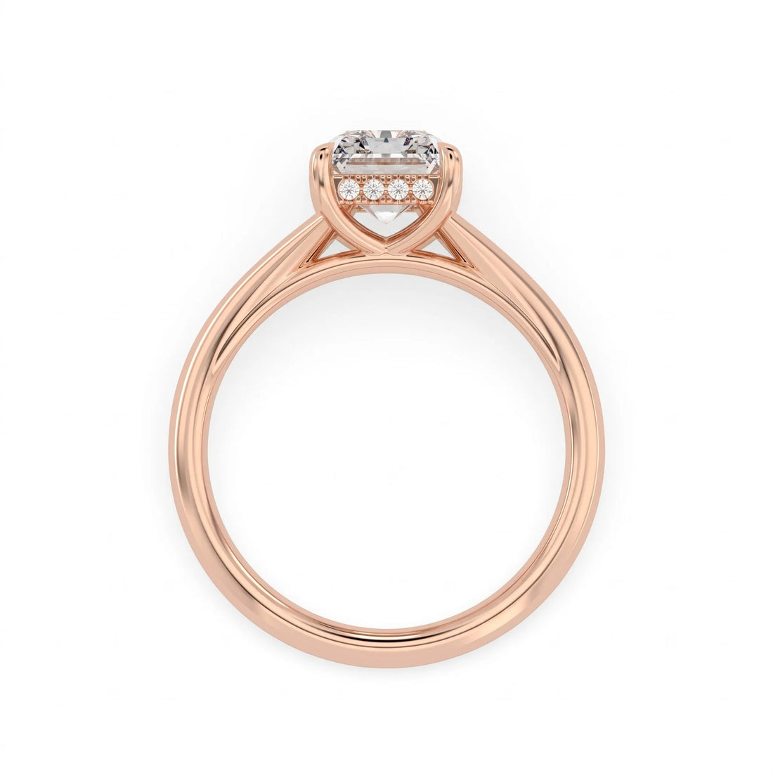 OctaPearl 1.5 ct Radiant Cut Hidden Halo Lab Grown Diamond Engagement Ring