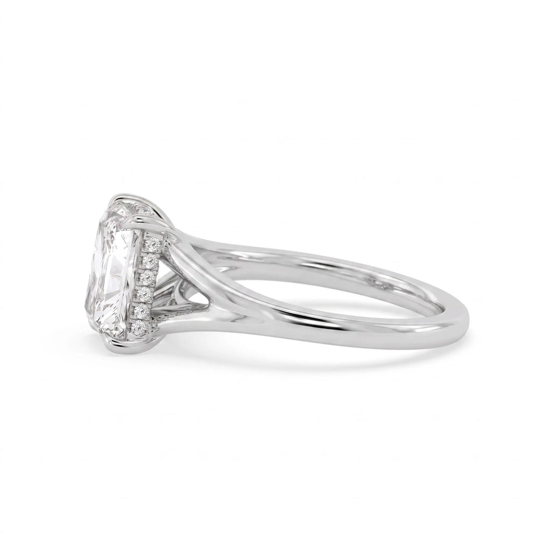 OctaPearl 1.5 ct Radiant Cut Hidden Halo Lab Grown Diamond Engagement Ring