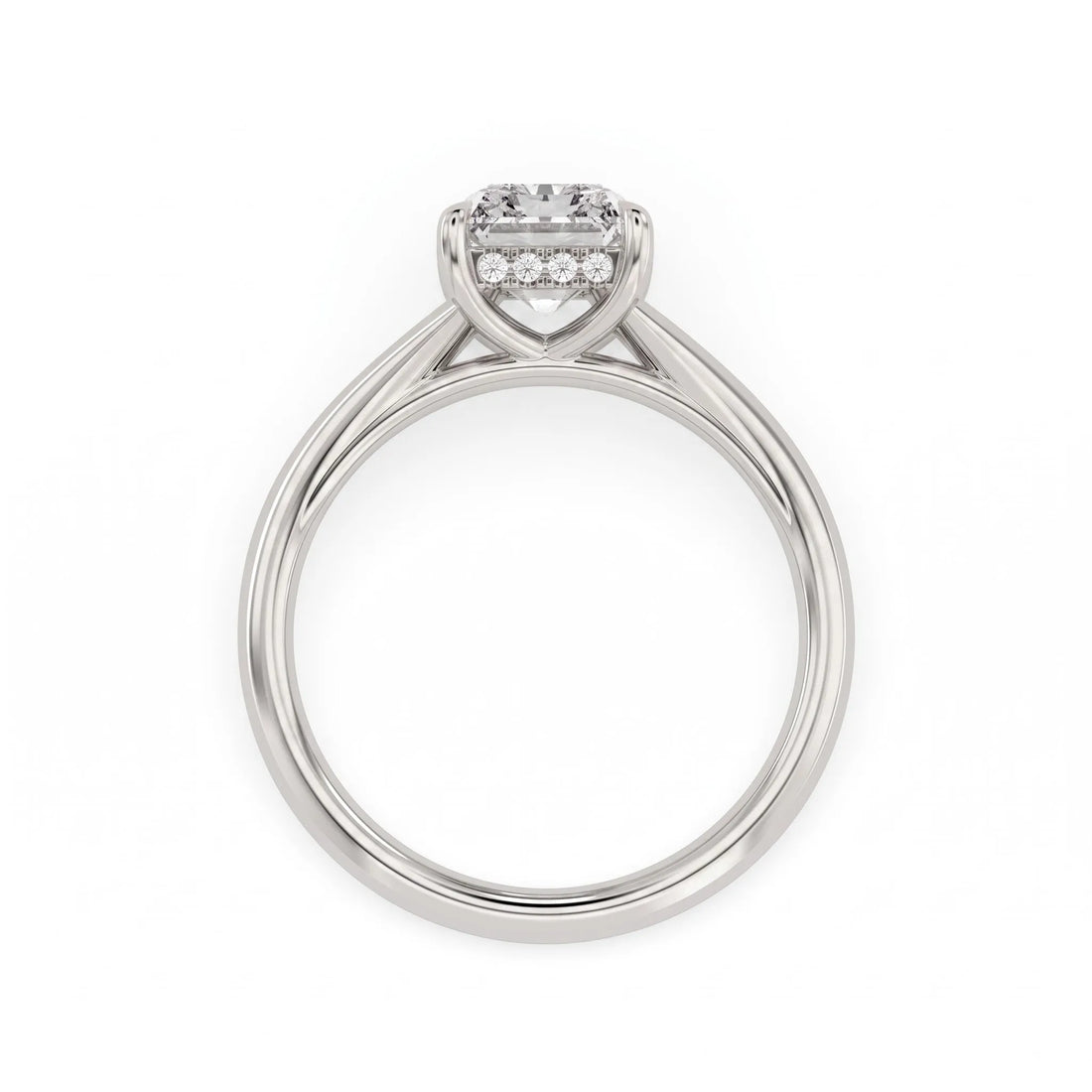 OctaPearl 1.5 ct Radiant Cut Hidden Halo Lab Grown Diamond Engagement Ring