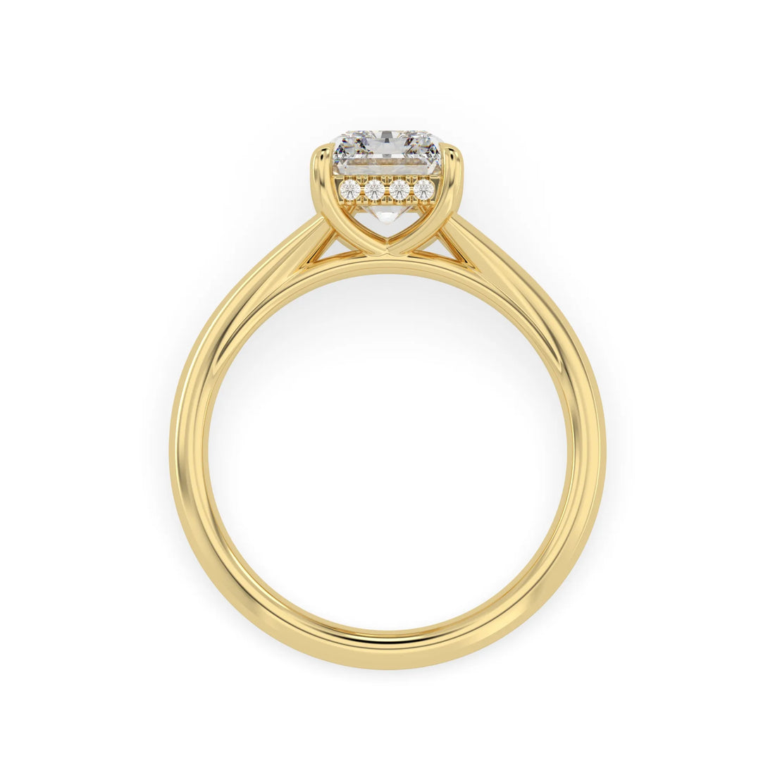 OctaPearl 1.5 ct Radiant Cut Hidden Halo Lab Grown Diamond Engagement Ring