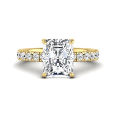 OctaPearl 3.5 ct Radiant Hidden Halo Lab Grown Diamond Engagement Ring