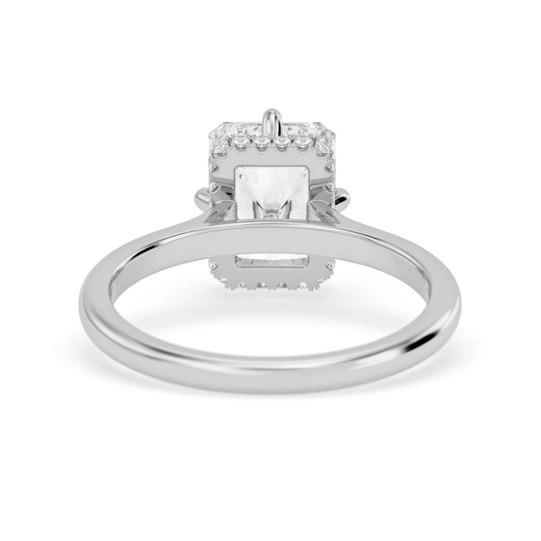 OctaPearl 2.5 ct Radiant Lab Grown Diamond Hidden Halo Engagement Ring