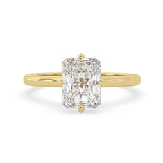 OctaPearl 2.5 ct Radiant Lab Grown Diamond Hidden Halo Engagement Ring