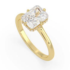 OctaPearl 2.5 ct Radiant Lab Grown Diamond Hidden Halo Engagement Ring - alternate view