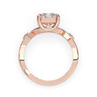 OctaPearl 3.50 ct Radiant Nature Inspire Lab Grown Diamond Three Stone Engagement Ring