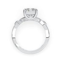 OctaPearl 3.50 ct Radiant Nature Inspire Lab Grown Diamond Three Stone Engagement Ring