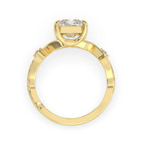 OctaPearl 3.50 ct Radiant Nature Inspire Lab Grown Diamond Three Stone Engagement Ring