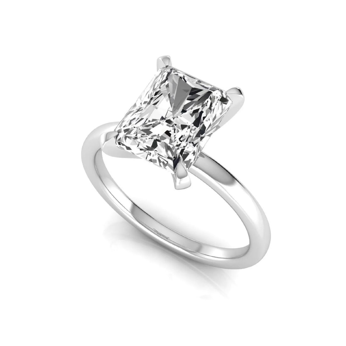 OctaPearl 2.5 ct Radiant Solitaire Lab Grown Diamond Engagement Ring