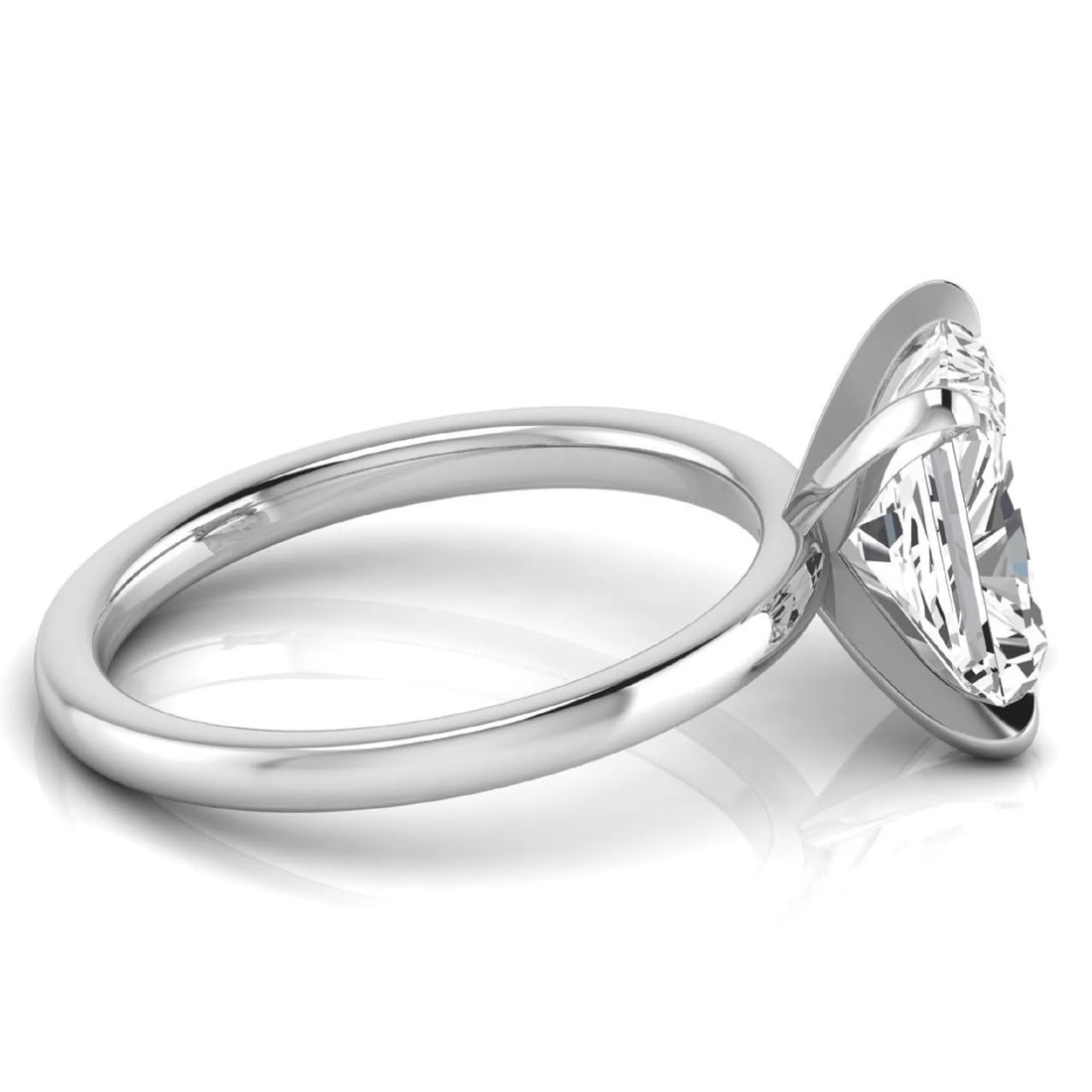 OctaPearl 2.5 ct Radiant Solitaire Lab Grown Diamond Engagement Ring