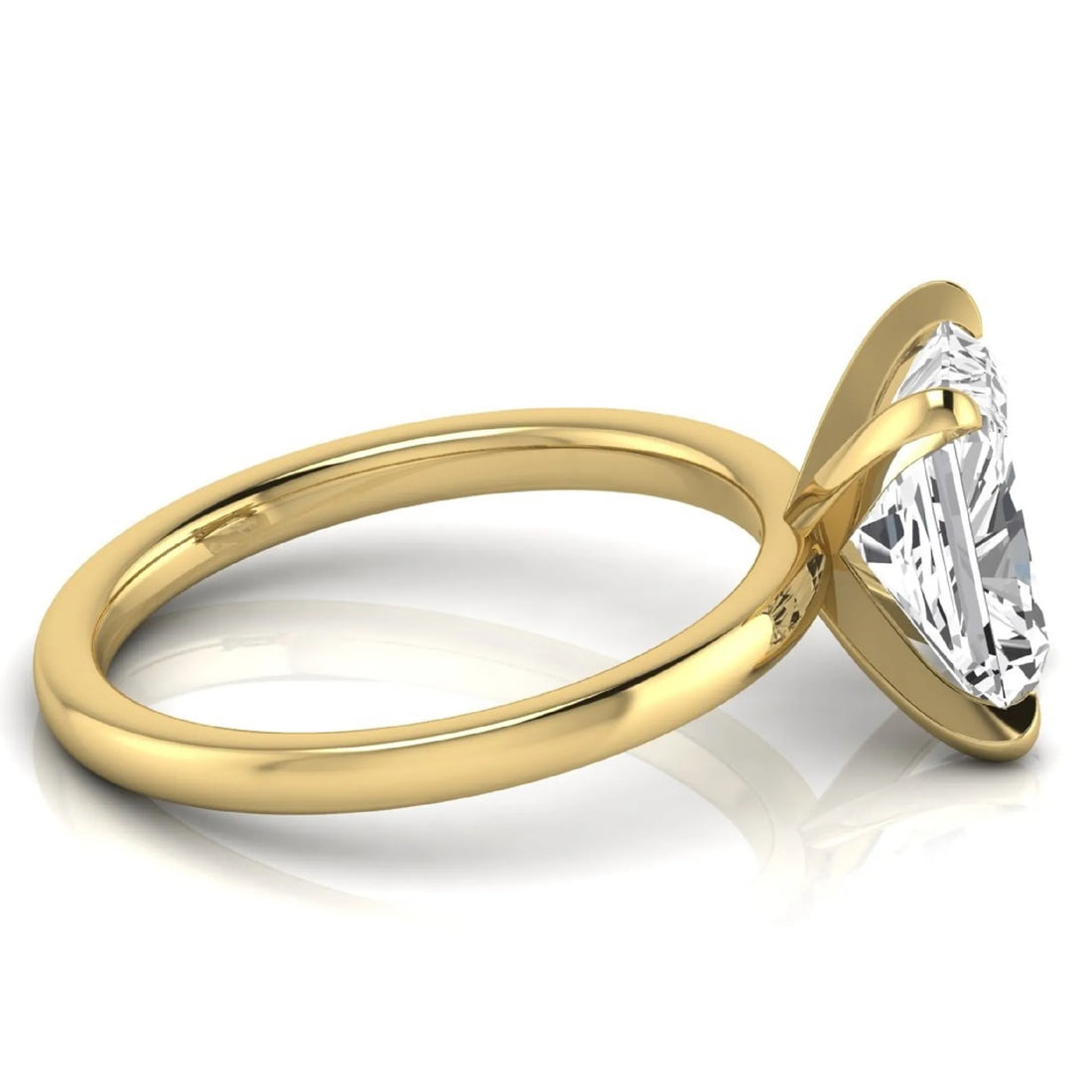 OctaPearl 2.5 ct Radiant Solitaire Lab Grown Diamond Engagement Ring