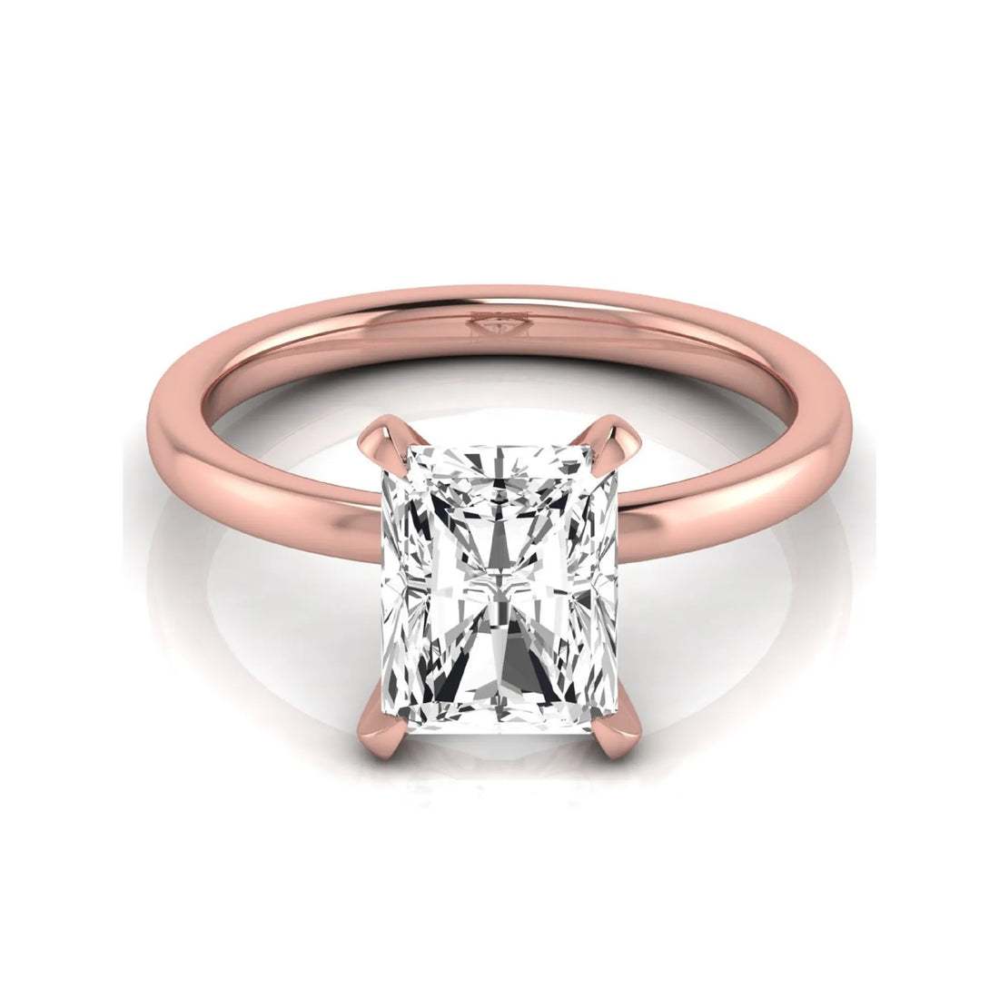 OctaPearl 2.5 ct Radiant Solitaire Lab Grown Diamond Engagement Ring