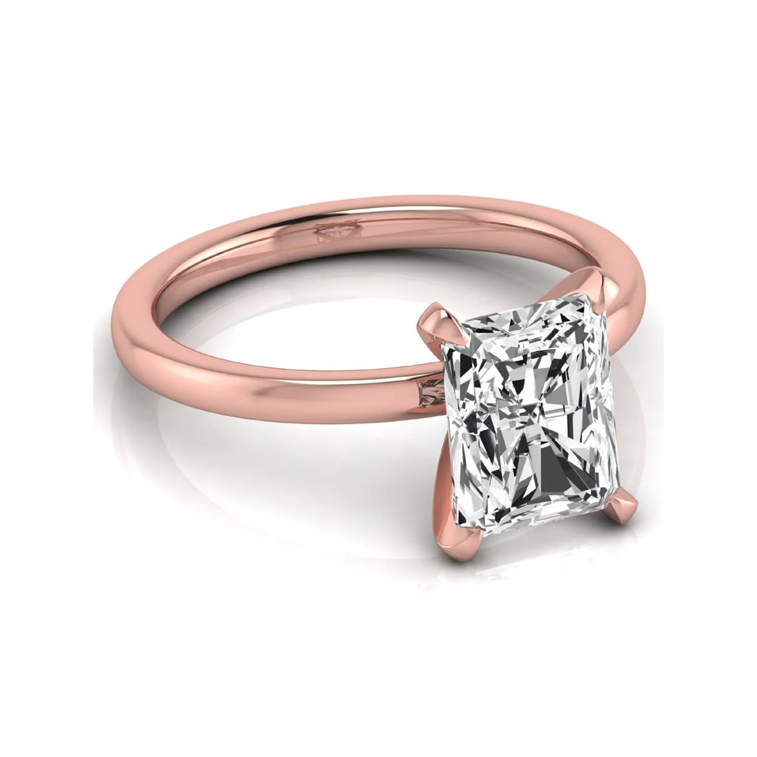 OctaPearl 2.5 ct Radiant Solitaire Lab Grown Diamond Engagement Ring