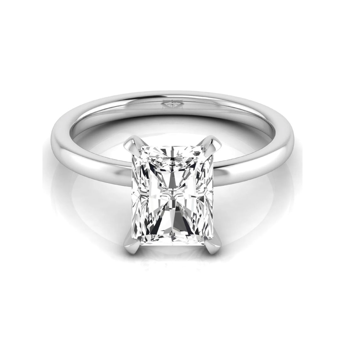 OctaPearl 2.5 ct Radiant Solitaire Lab Grown Diamond Engagement Ring