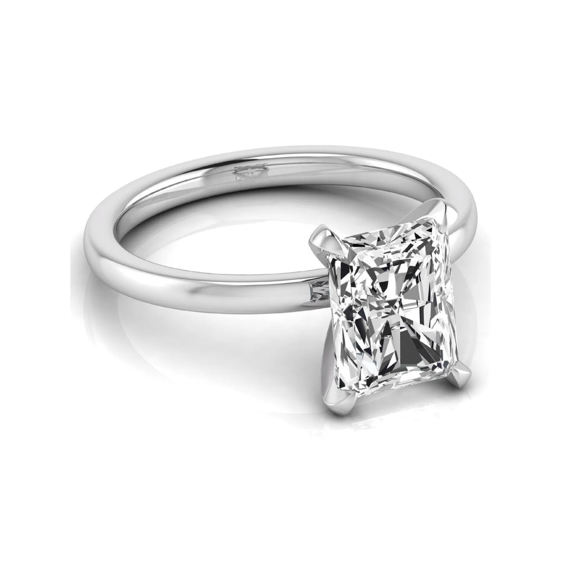 OctaPearl 2.5 ct Radiant Solitaire Lab Grown Diamond Engagement Ring
