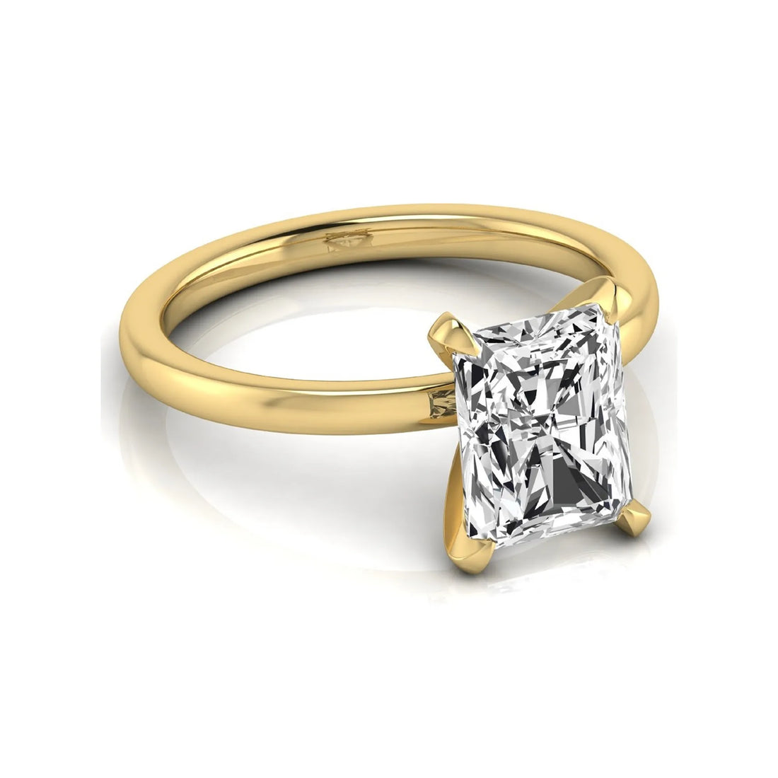 OctaPearl 2.5 ct Radiant Solitaire Lab Grown Diamond Engagement Ring