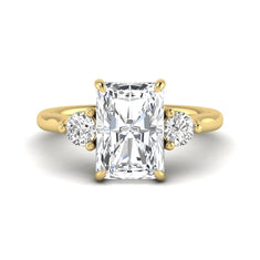 OctaPearl 3.5 ct Radiant Three Stone Lab Grown Diamond Engagement Ring