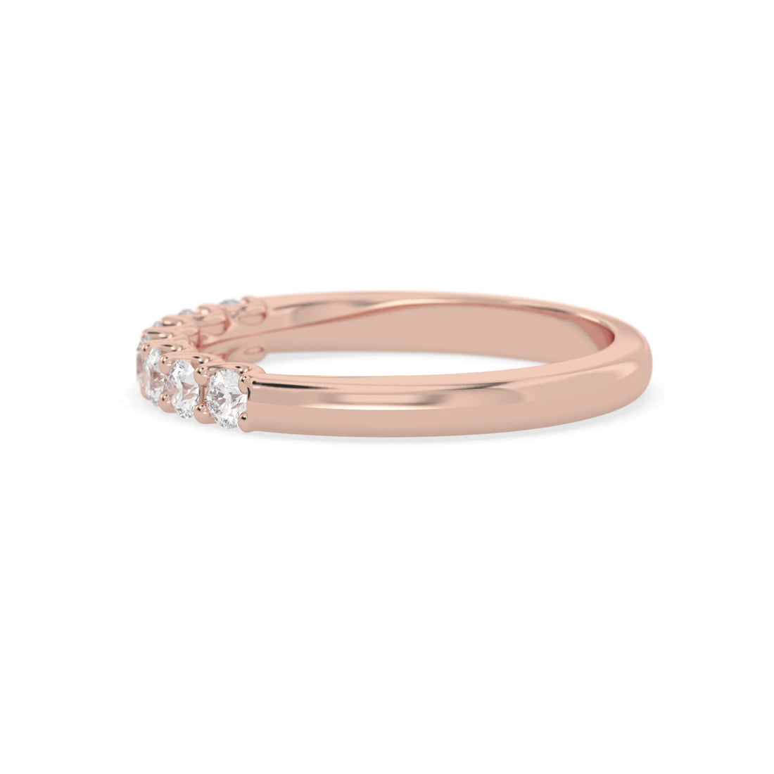 OctaPearl Classic Seven Stone Lab Grown Diamond Half Eternity Wedding Band