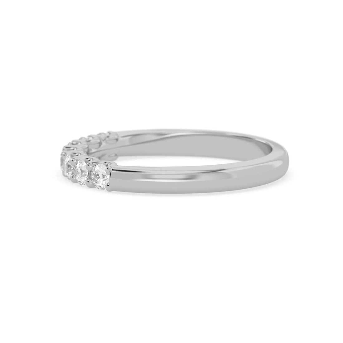 OctaPearl Classic Seven Stone Lab Grown Diamond Half Eternity Wedding Band