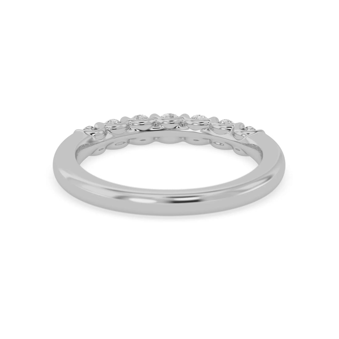 OctaPearl Classic Seven Stone Lab Grown Diamond Half Eternity Wedding Band