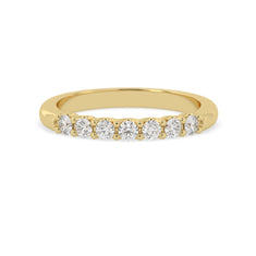 OctaPearl Classic Seven Stone Lab Grown Diamond Half Eternity Wedding Band