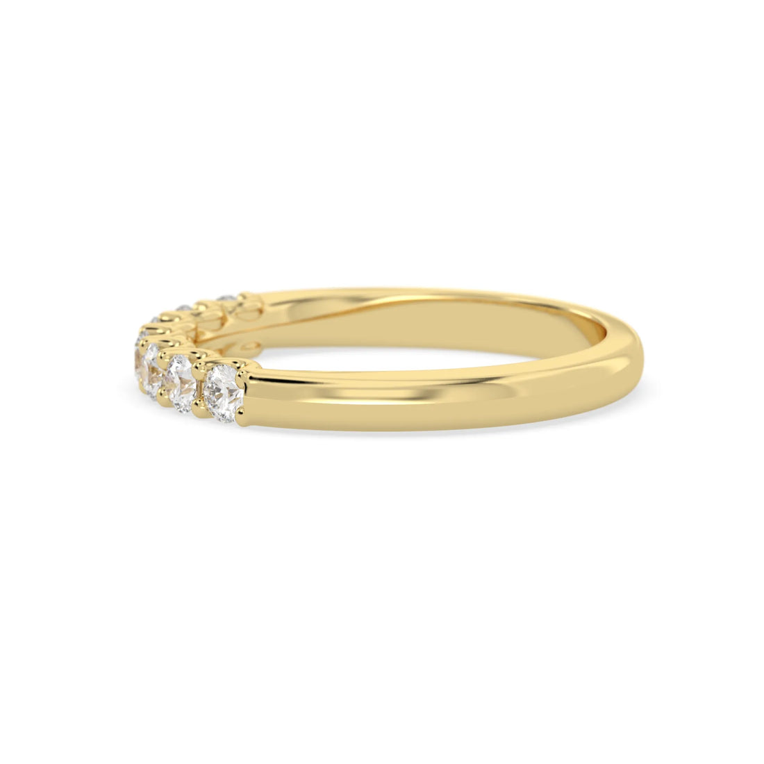 OctaPearl Classic Seven Stone Lab Grown Diamond Half Eternity Wedding Band