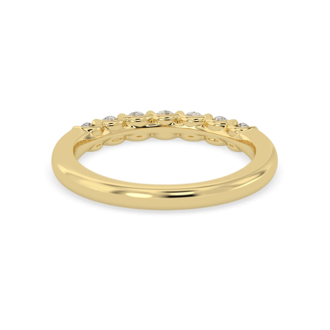 OctaPearl Classic Seven Stone Lab Grown Diamond Half Eternity Wedding Band