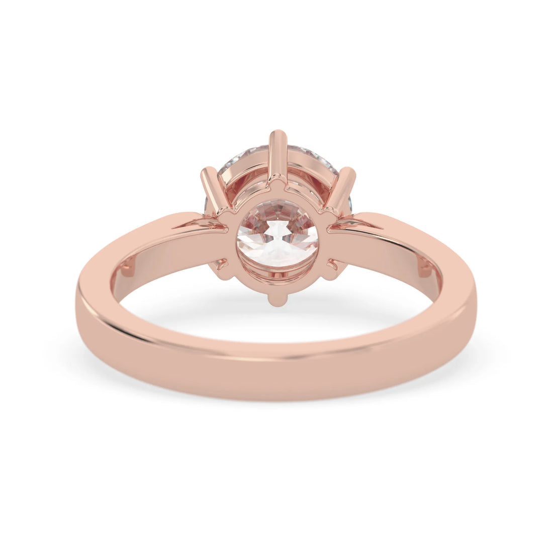 OctaPearl 2 ct Round Lab Grown Diamond Pave Engagement Ring