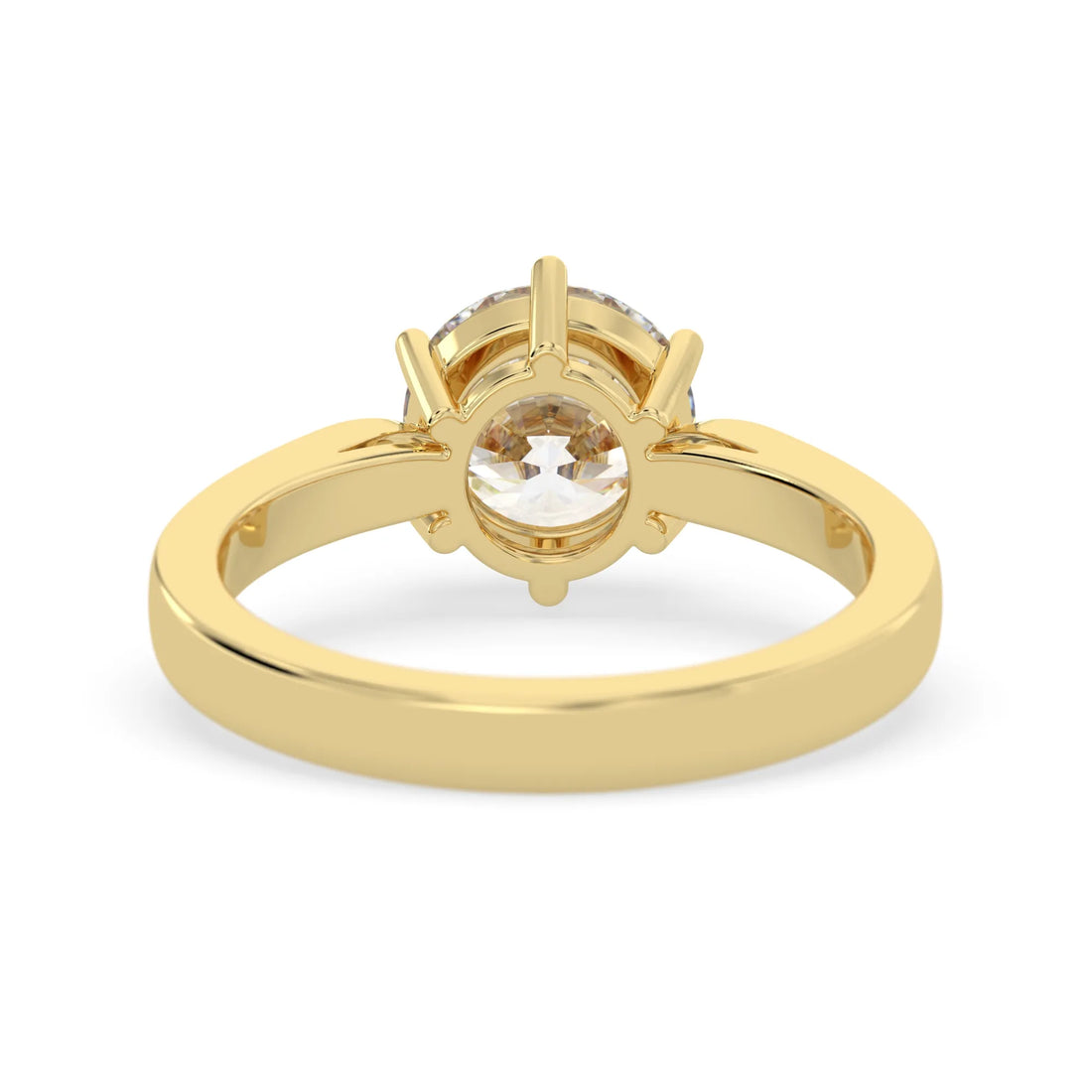 OctaPearl 2 ct Round Lab Grown Diamond Pave Engagement Ring