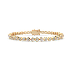 Round Bezel Set Lab Grown Diamond Tennis Bracelet
