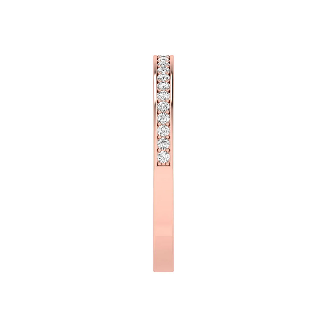 OctaPearl Minimalist Half Eternity Lab Grown Diamond Delicate Band