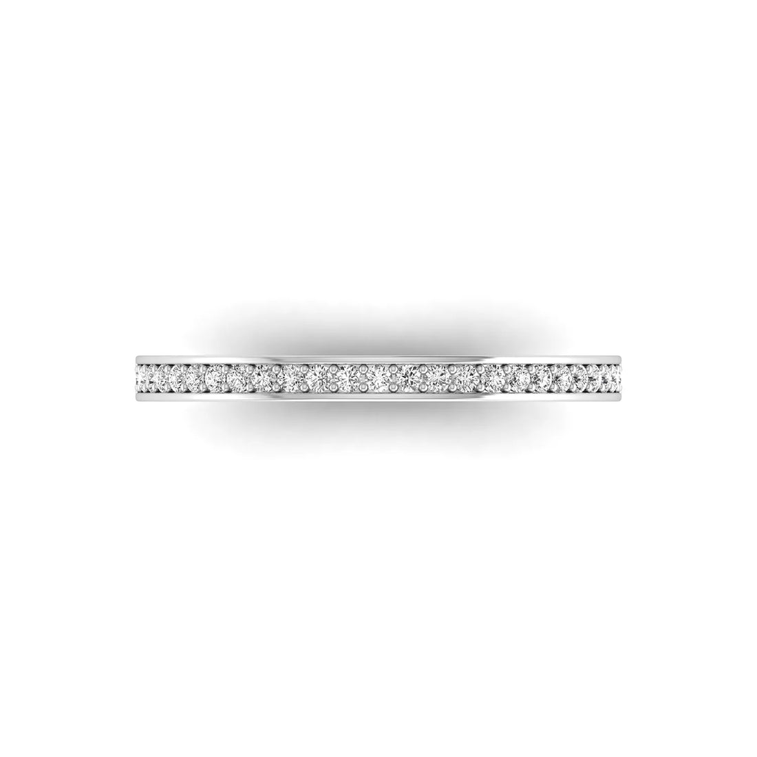 OctaPearl Minimalist Half Eternity Lab Grown Diamond Delicate Band