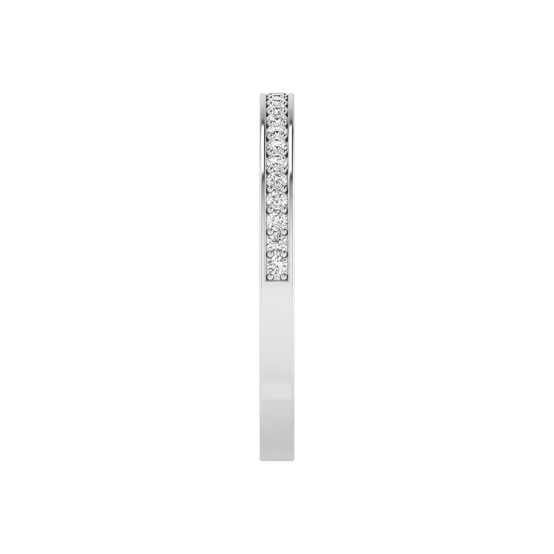 OctaPearl Minimalist Half Eternity Lab Grown Diamond Delicate Band