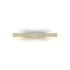 OctaPearl Minimalist Half Eternity Lab Grown Diamond Delicate Band