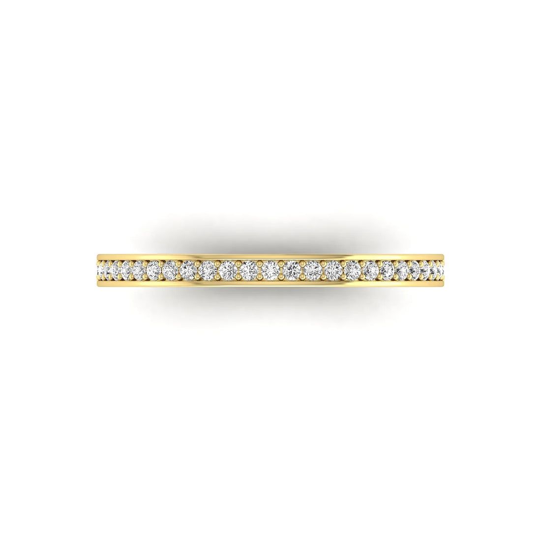 OctaPearl Minimalist Half Eternity Lab Grown Diamond Delicate Band