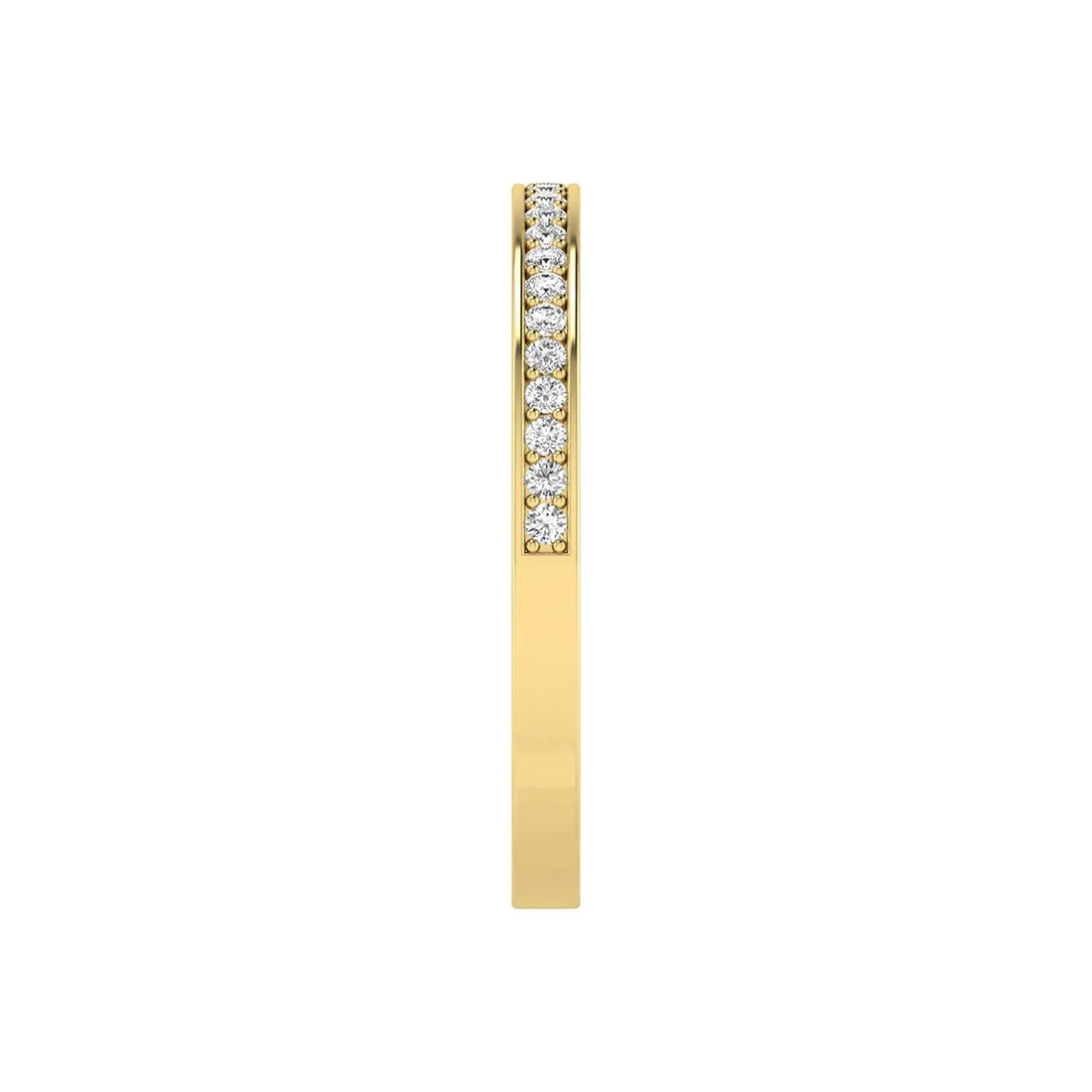 OctaPearl Minimalist Half Eternity Lab Grown Diamond Delicate Band