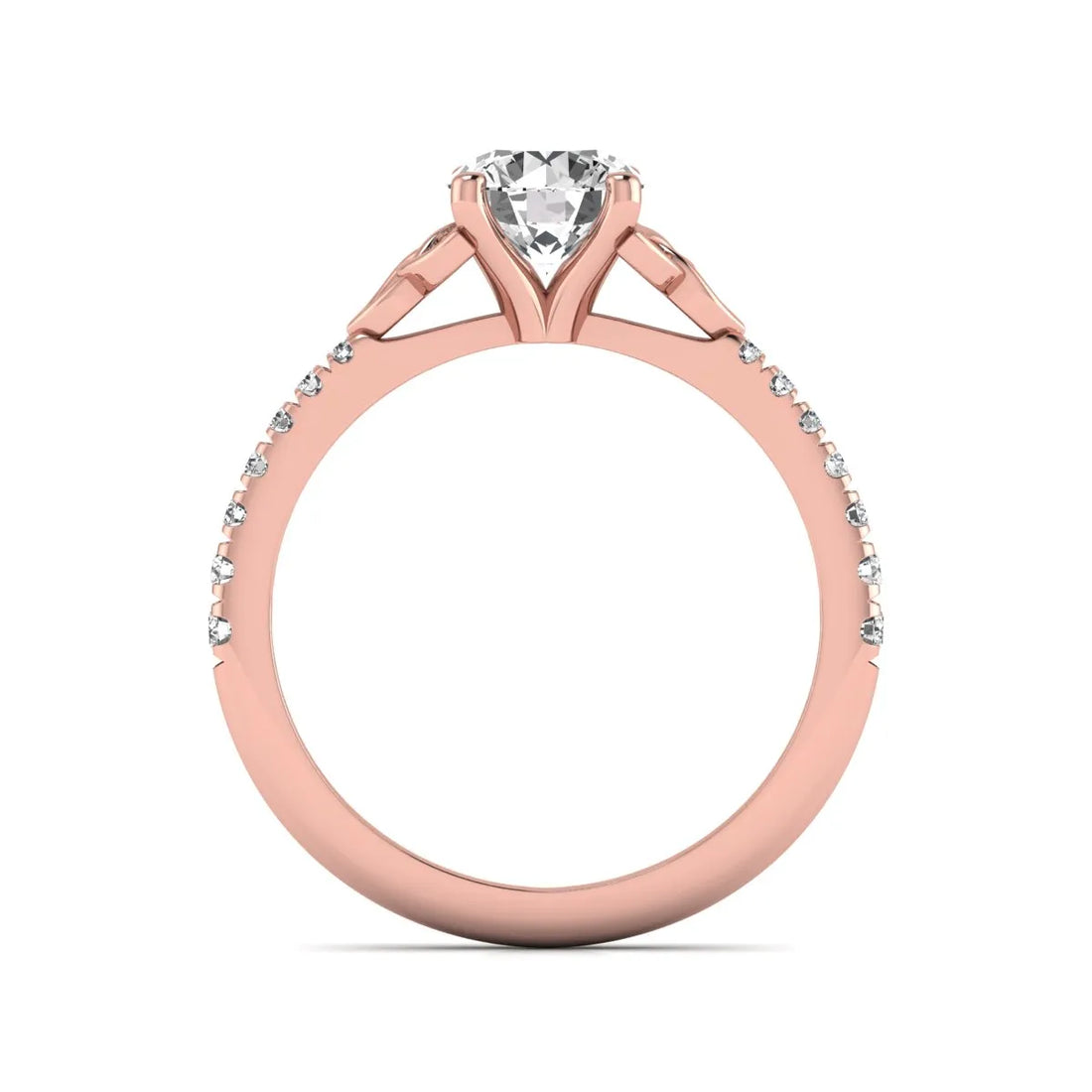 OctaPearl 1 ct Round Cut Celtic Knot Solitaire Lab Grown Diamond Engagement Ring