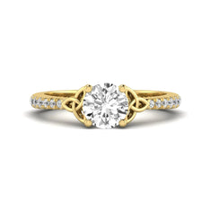 OctaPearl 1 ct Round Cut Celtic Knot Solitaire Lab Grown Diamond Engagement Ring