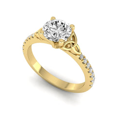 OctaPearl 1 ct Round Cut Celtic Knot Solitaire Lab Grown Diamond Engagement Ring - alternate view