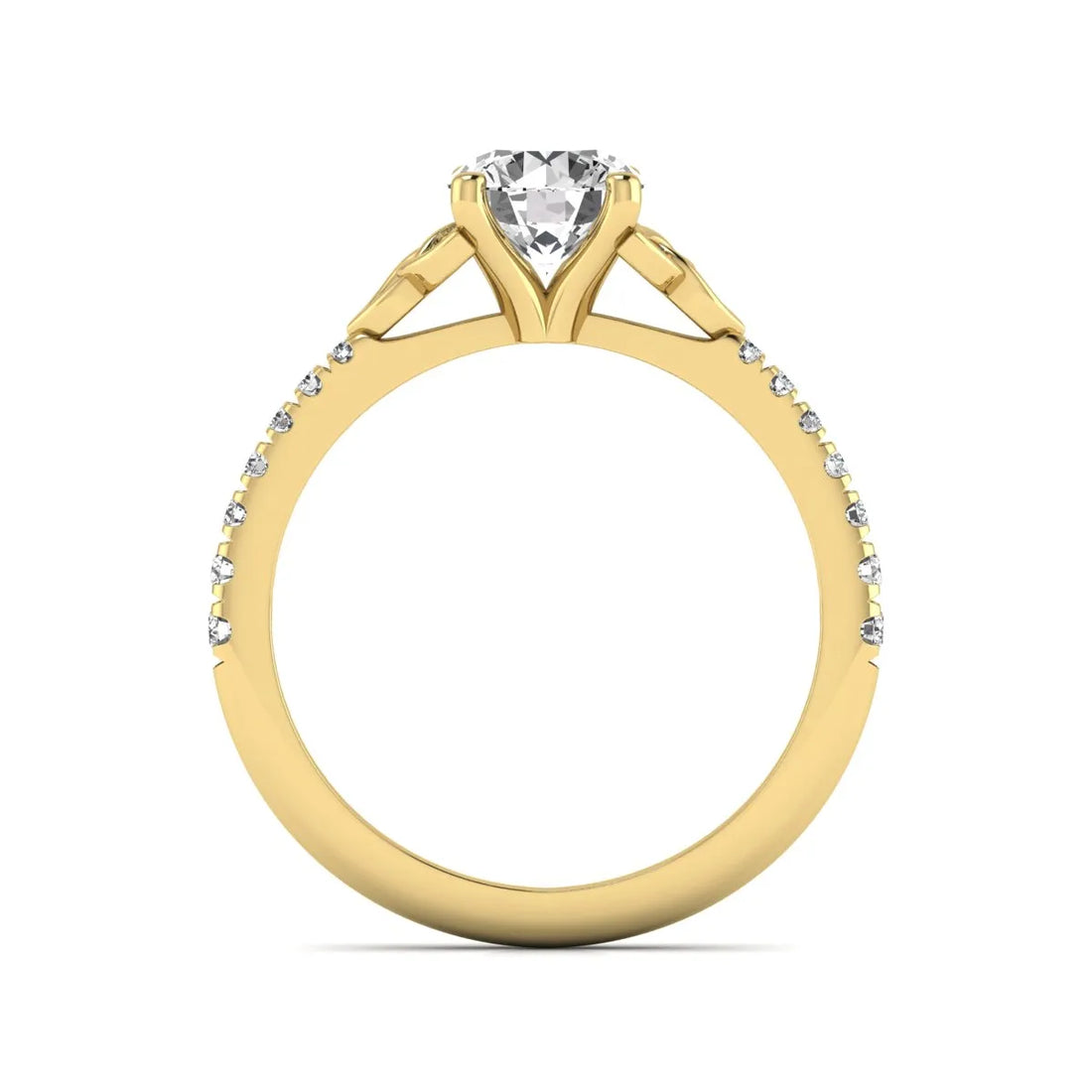 OctaPearl 1 ct Round Cut Celtic Knot Solitaire Lab Grown Diamond Engagement Ring