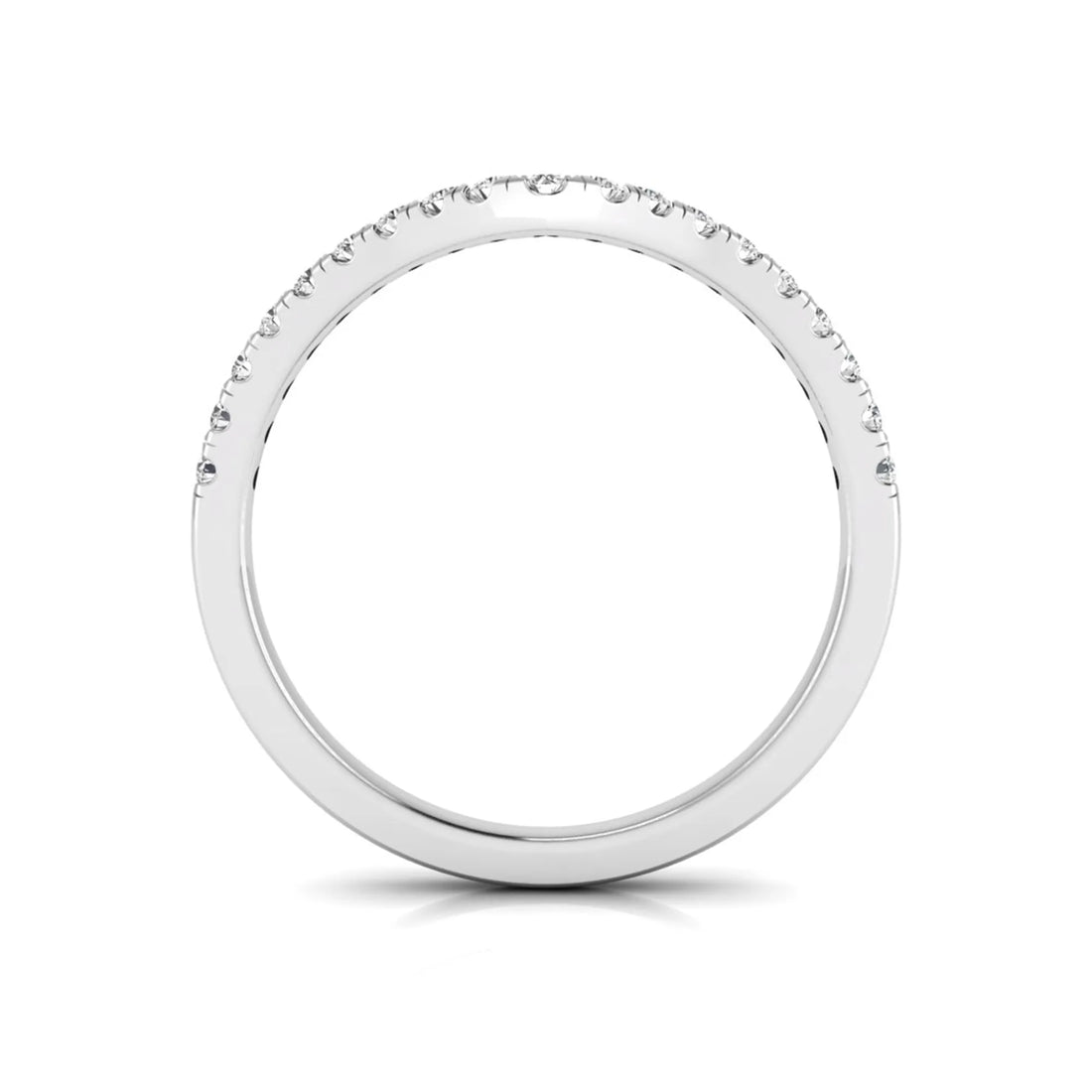 OctaPearl Minimalist Lab Grown Diamond Stackable V Shape Chevron Wedding Band