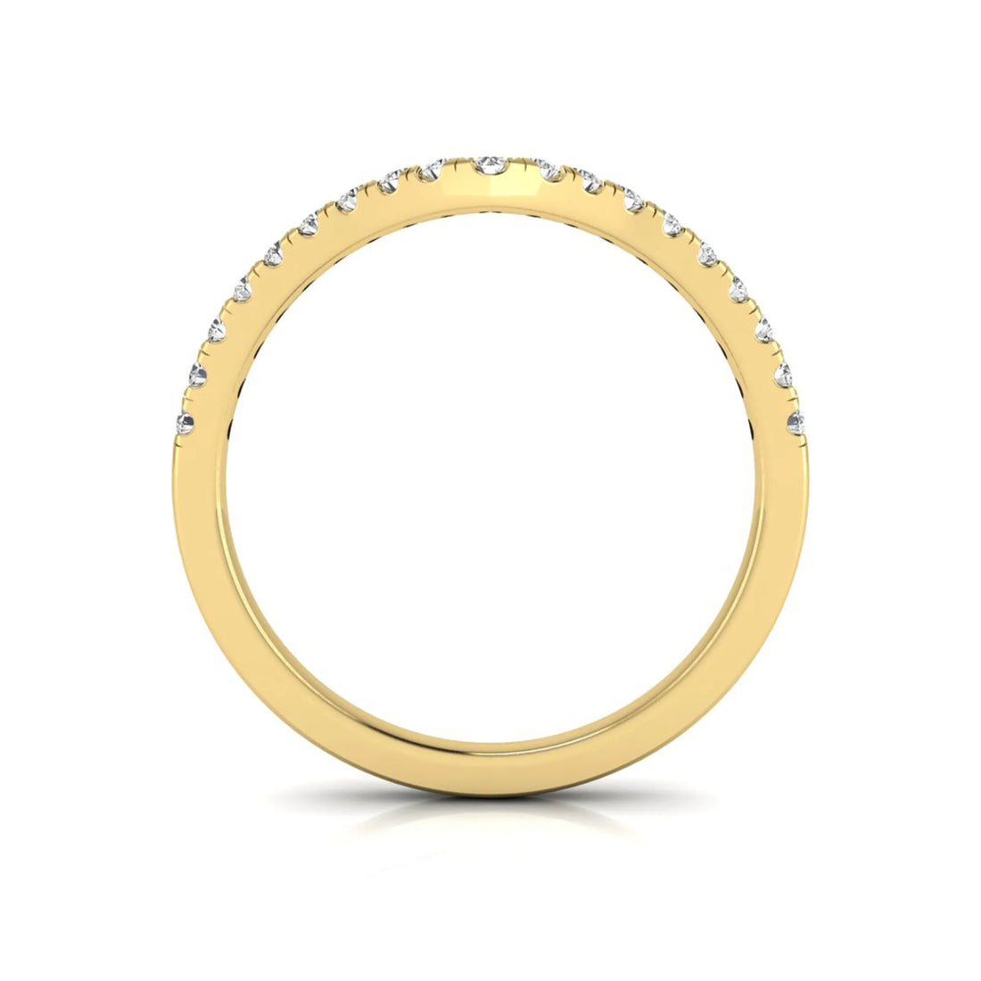OctaPearl Minimalist Lab Grown Diamond Stackable V Shape Chevron Wedding Band