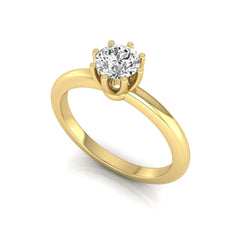 OctaPearl Round Cut Lab Grown Diamond 8 Prong Solitaire Engagement Ring - alternate view