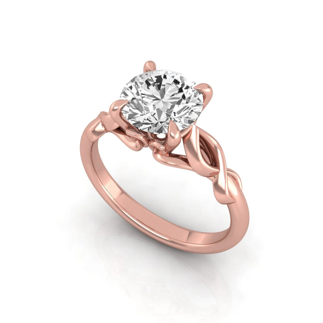 OctaPearl 1.5 ct Round Cut Lab Grown Diamond Infinity Solitaire Engagement Ring