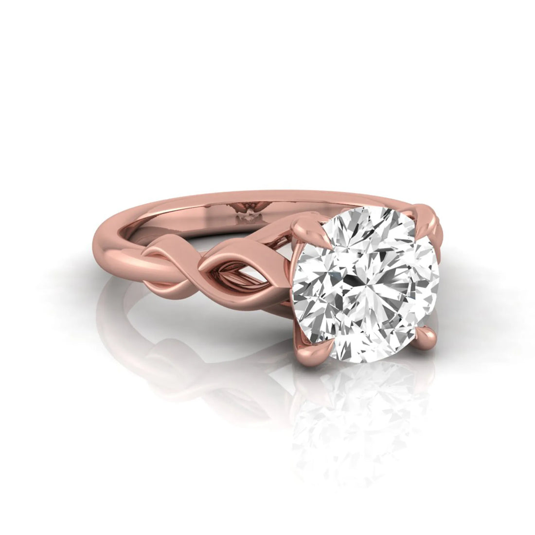 OctaPearl 1.5 ct Round Cut Lab Grown Diamond Infinity Solitaire Engagement Ring